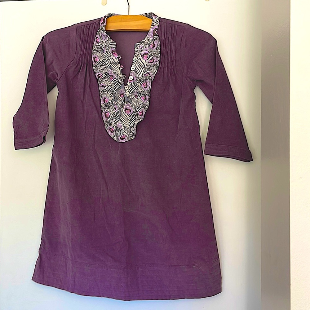 Elephantito purple tunic dress